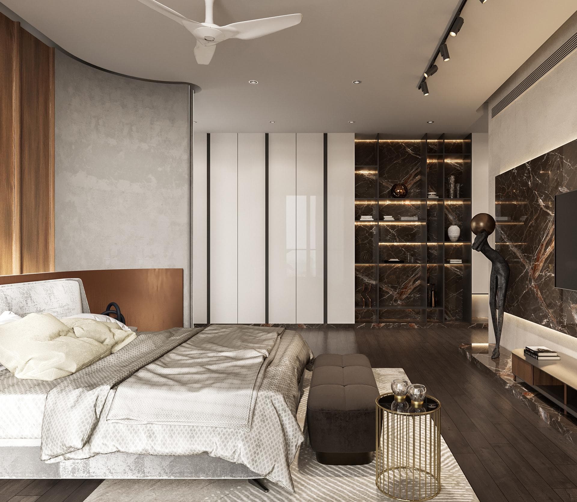 Conference table and natural light in office