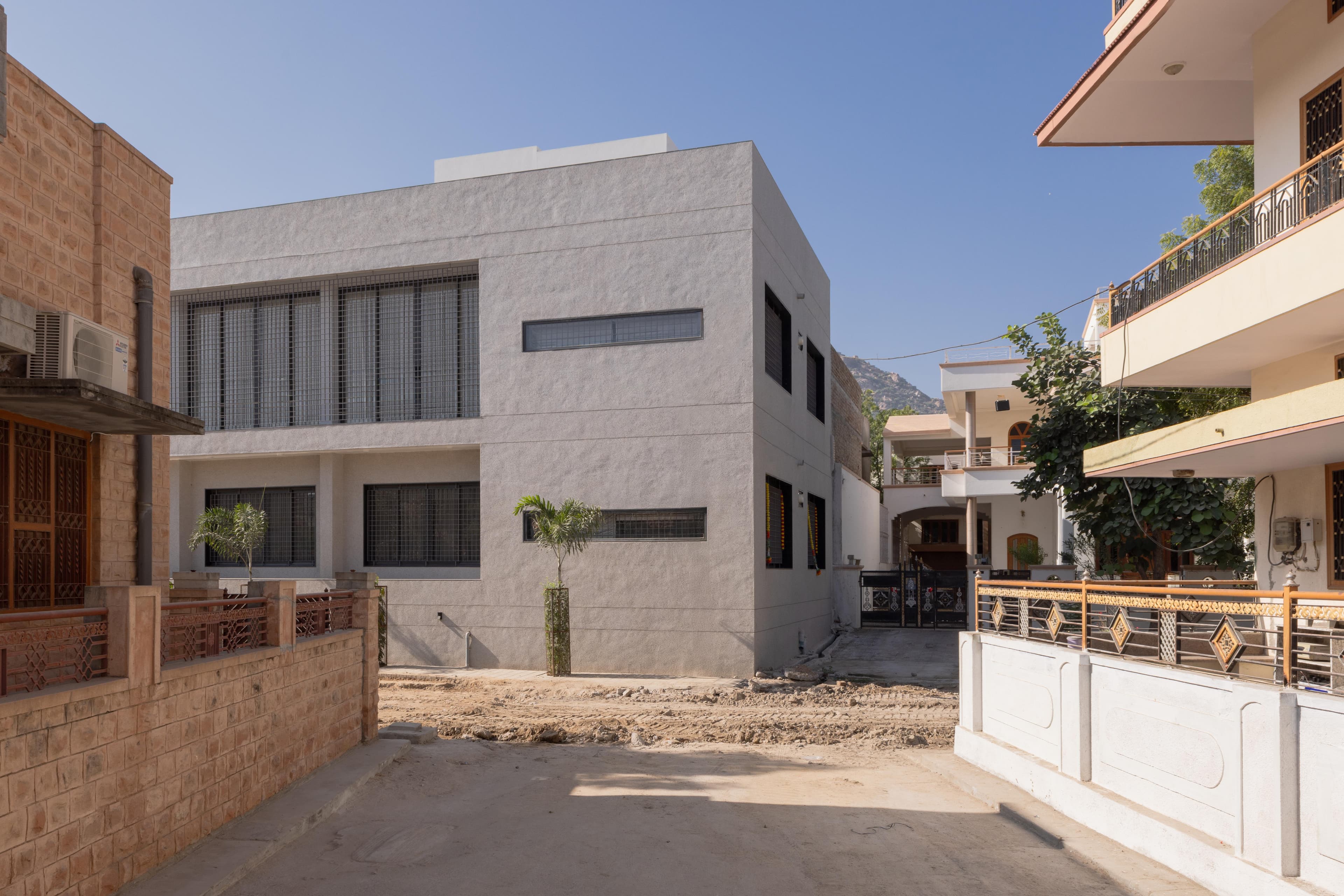 Interior design featuring glass walls