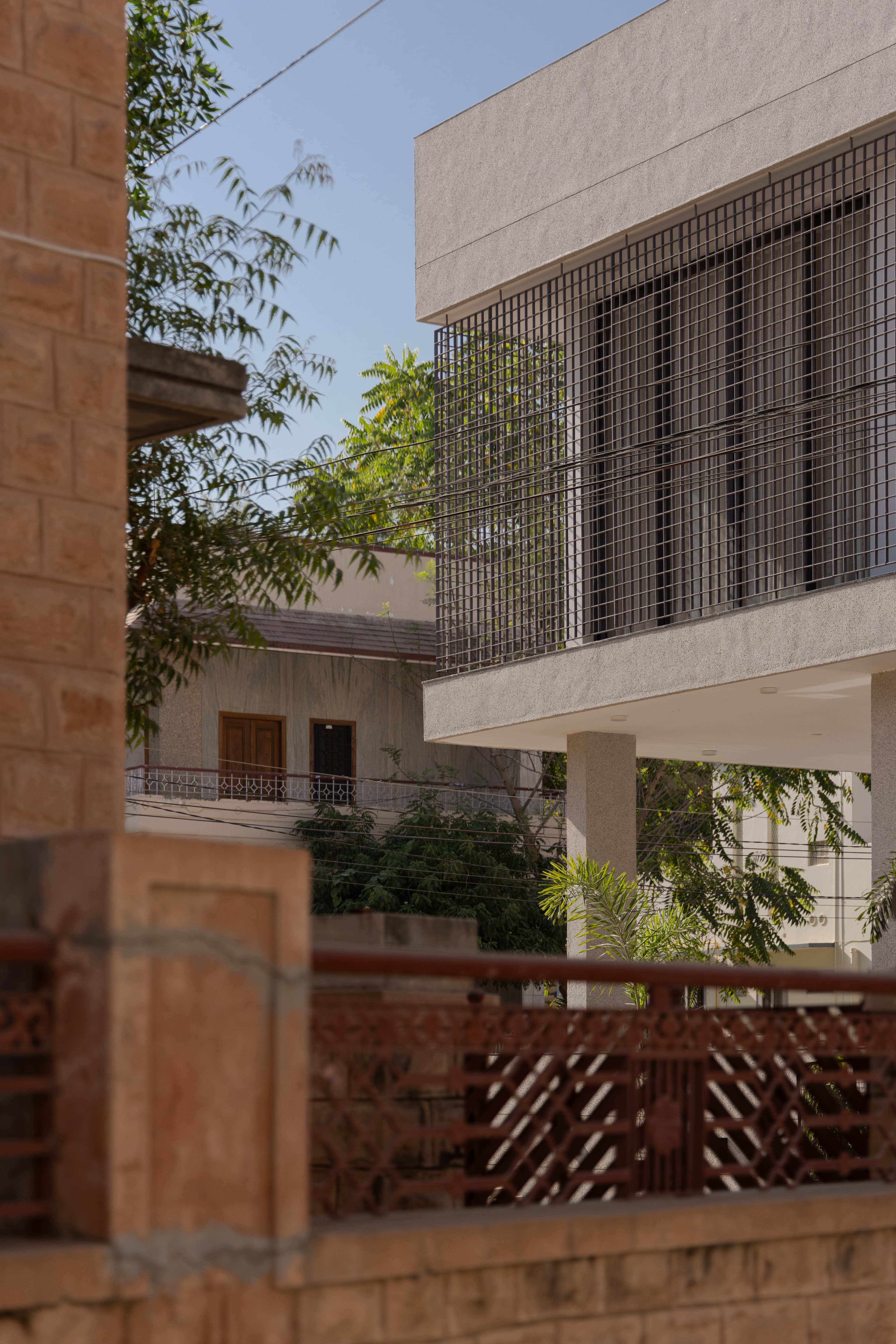 Decorative wall with wooden panels