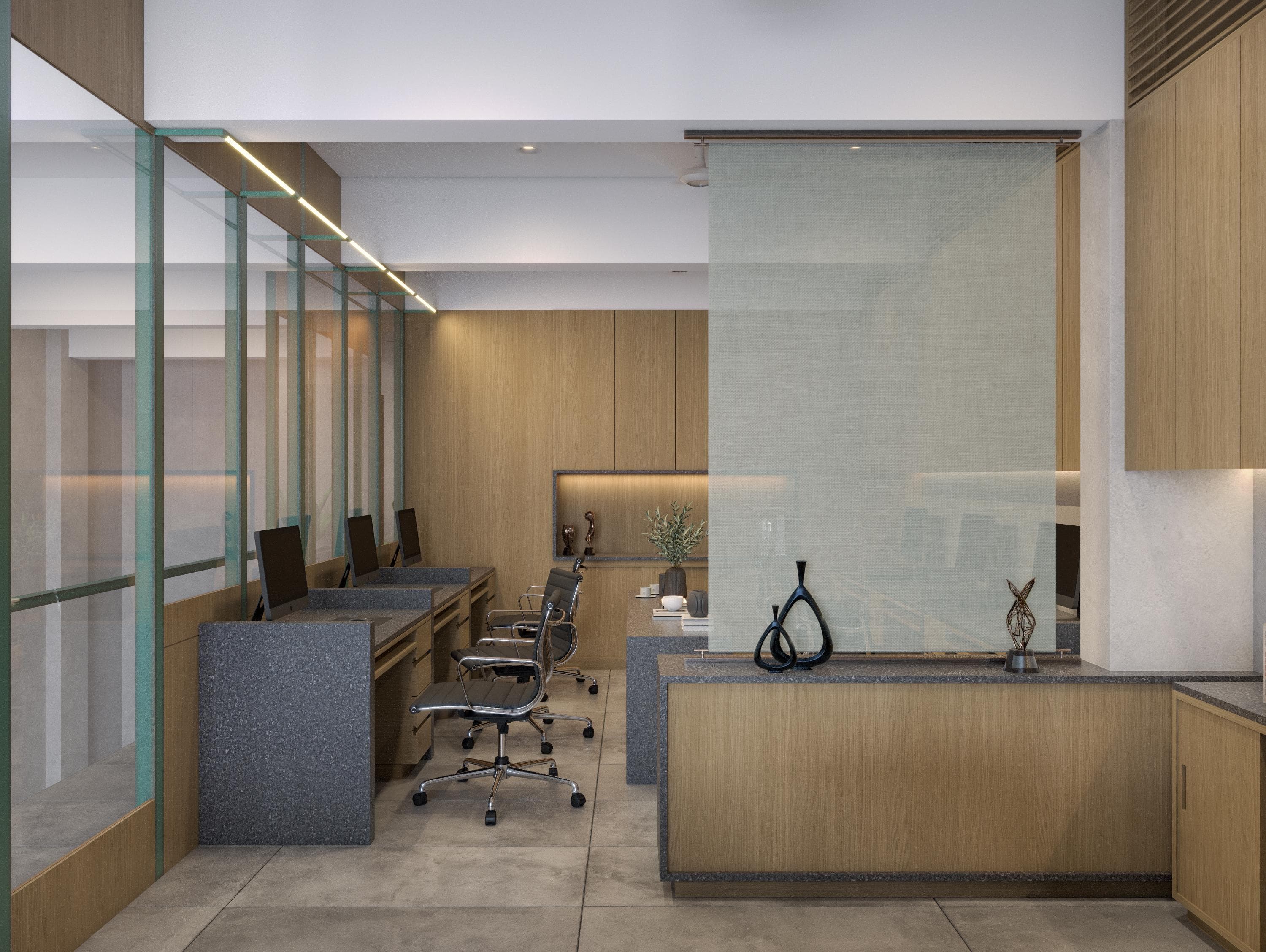 Wooden paneled wall with signage