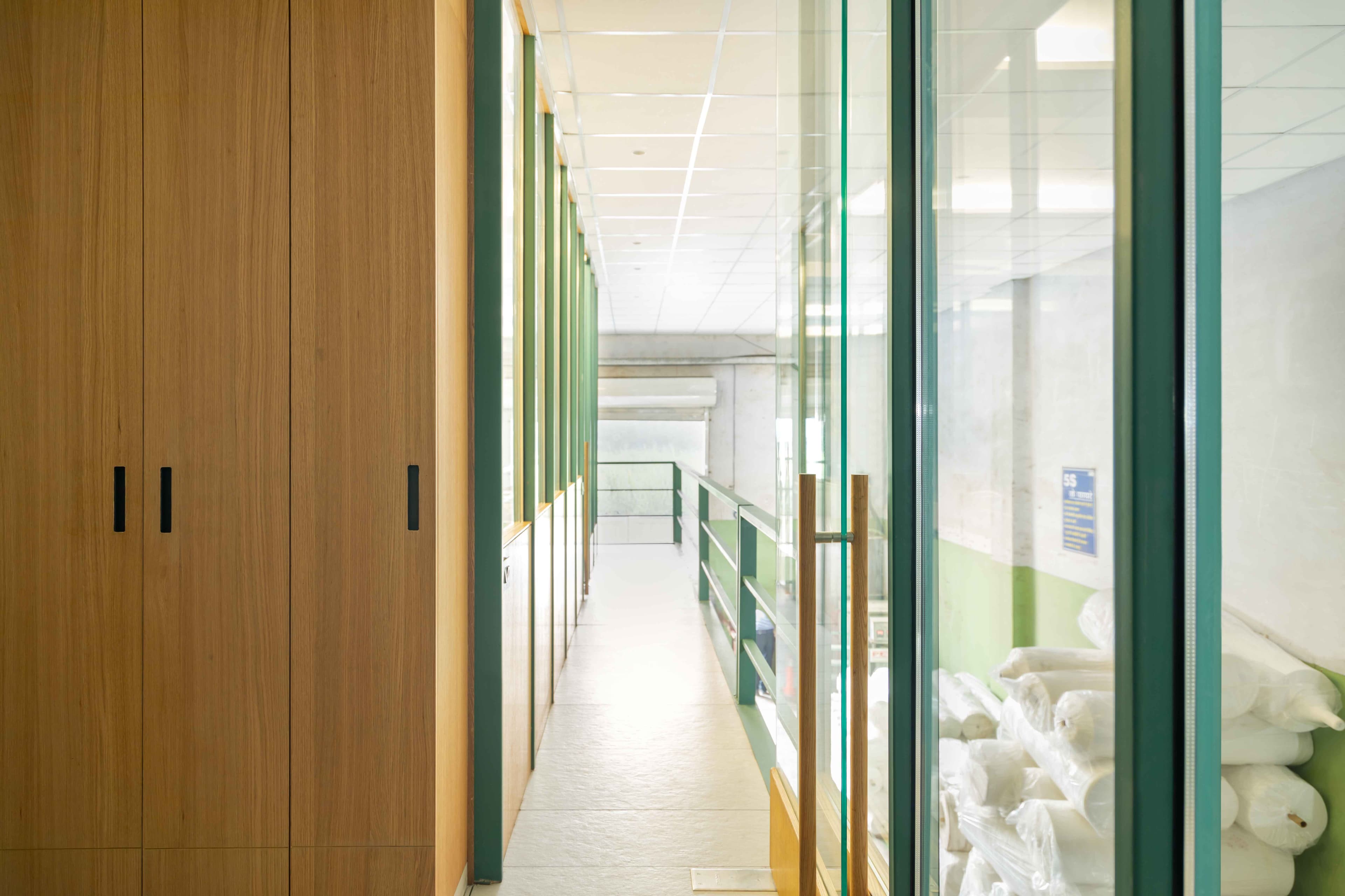 Open office layout with sleek design