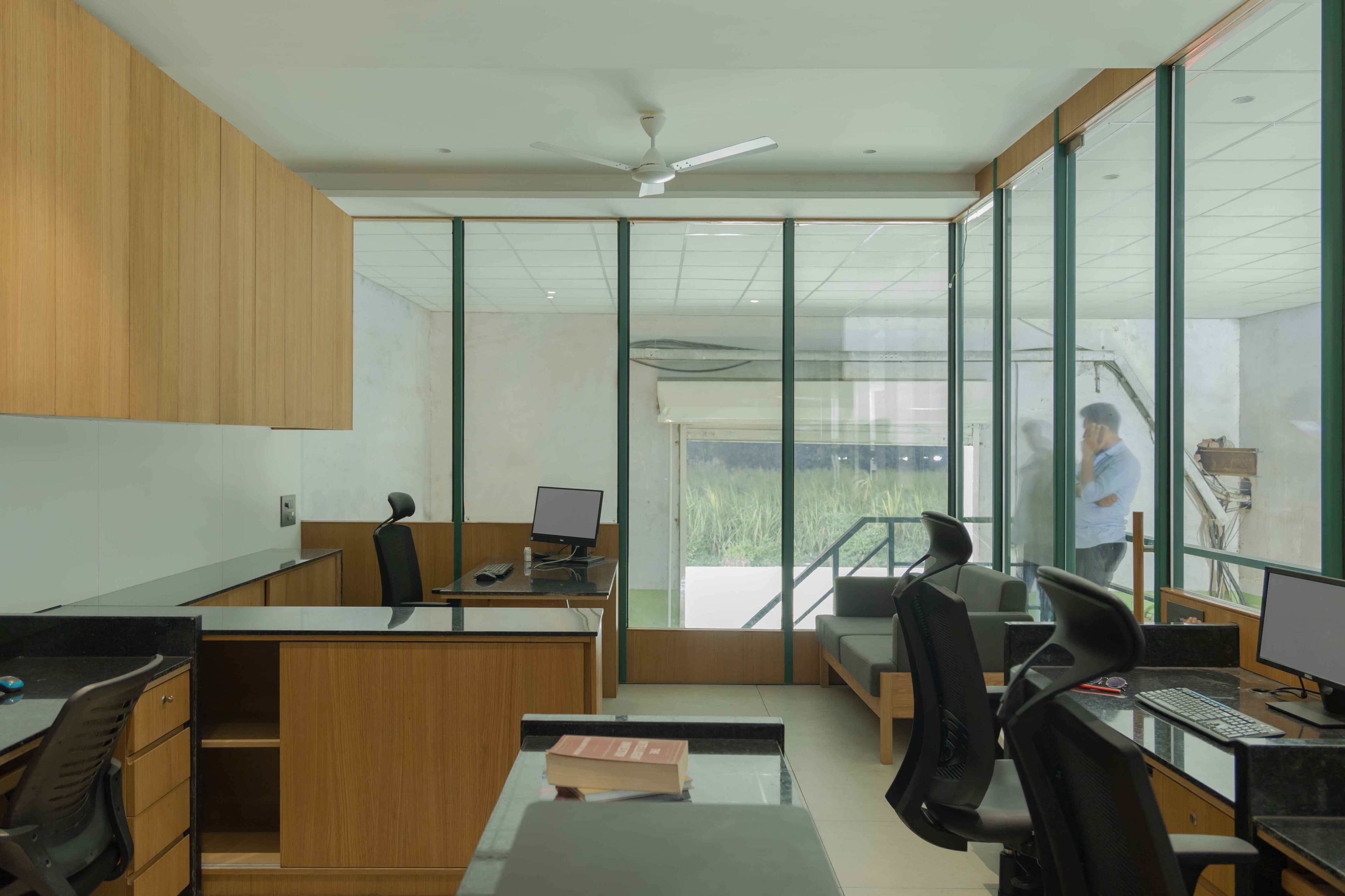 Bright office space with natural light