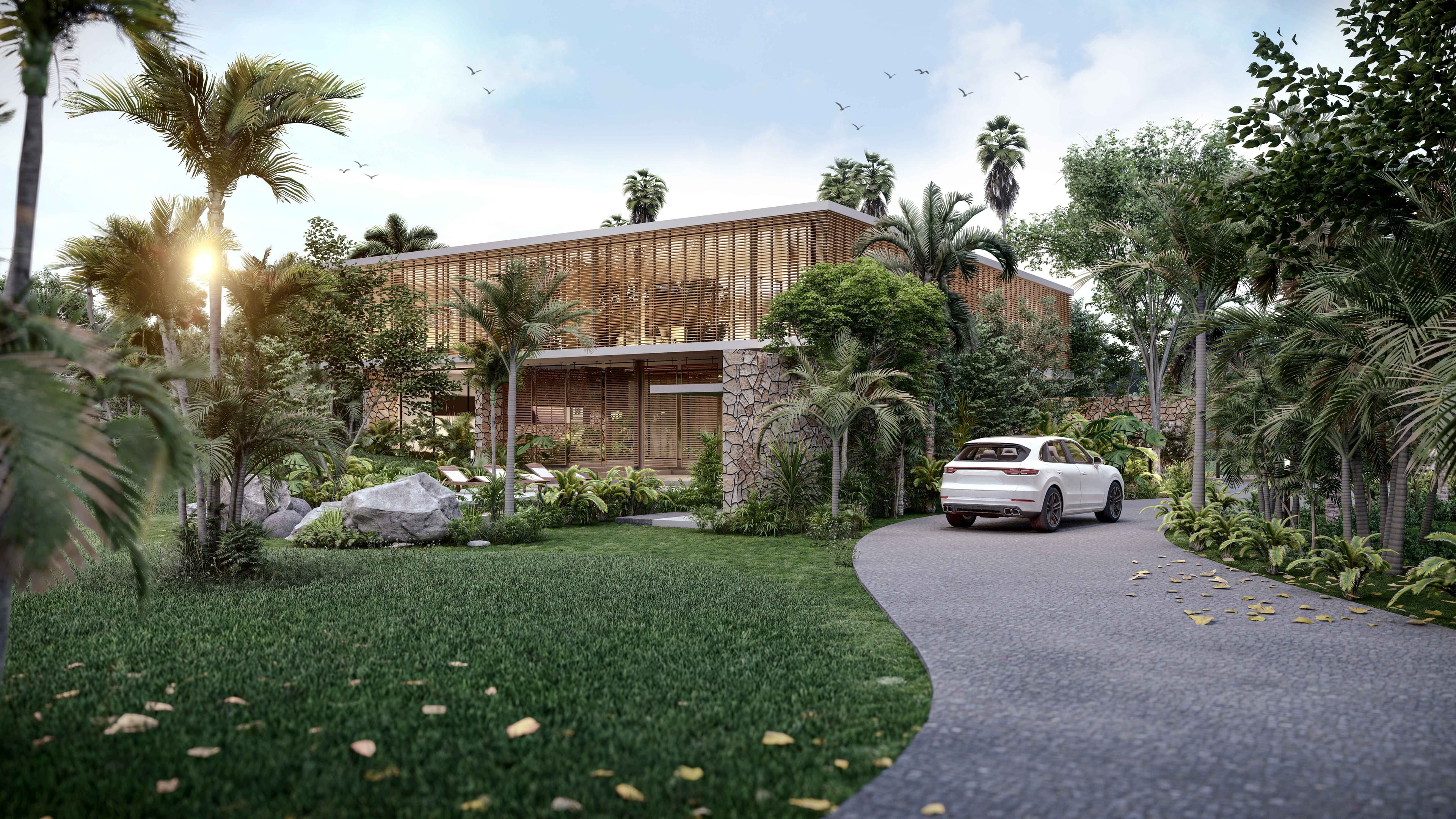 Wooden paneled wall with signage