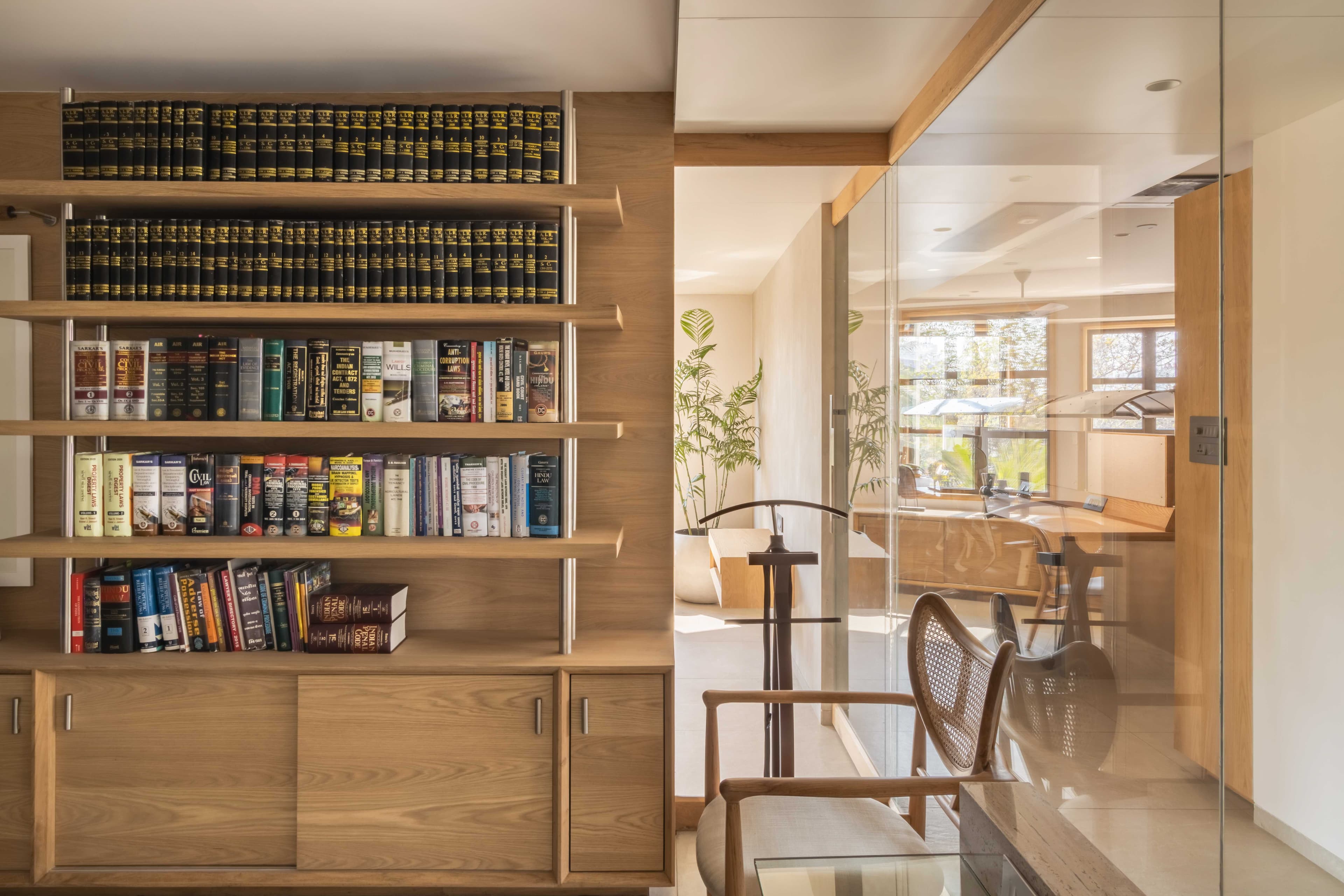 Open office layout with sleek design